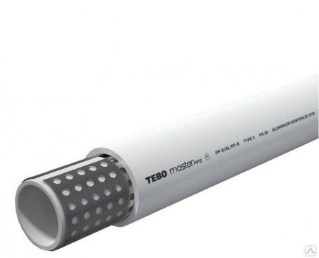 Труба ППР армированная ALUMINIUM SDR 6 32х5,4 мм TEBO L=2м  фото №1