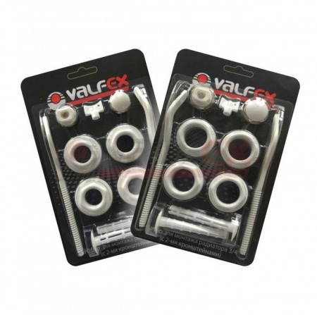 Комплект футорок для монтажа радиаторов с 2-мя кронштейнами  1/2" Valfex фото №1