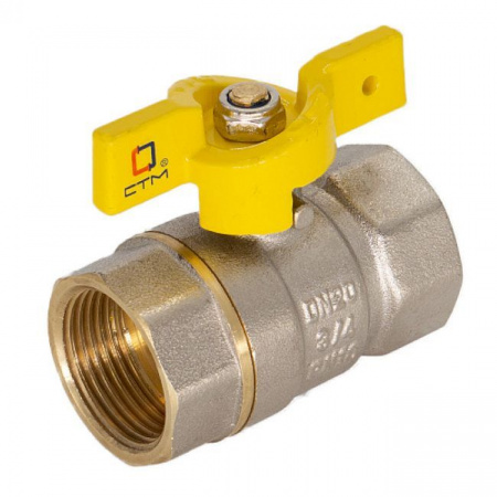 Кран шаровой для газа     3/4" В-В бабочка CTM ГАЗ фото №1