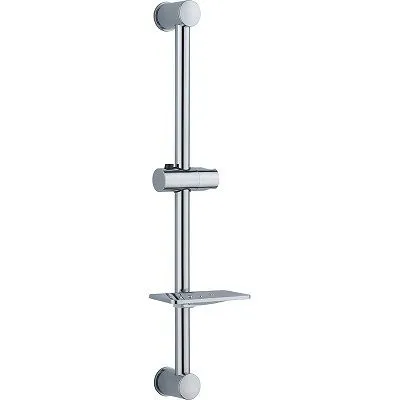 Стойка для душа MELODIA LUXE RINGO нержавеющая сталь, с мыльницей (D=25м, L=620мм) MKP25001C  фото №1
